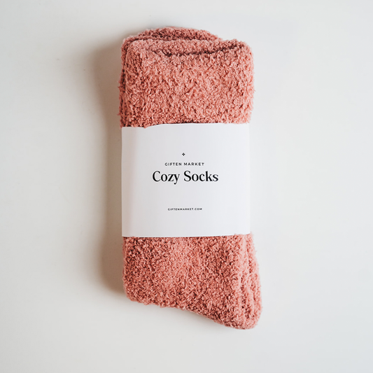 Cozy Cloud Socks - Rosette Pink - Women's Socks - Gift Idea