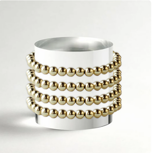 Lenny&Eva Charm Bracelet - Gold 6mm Smooth