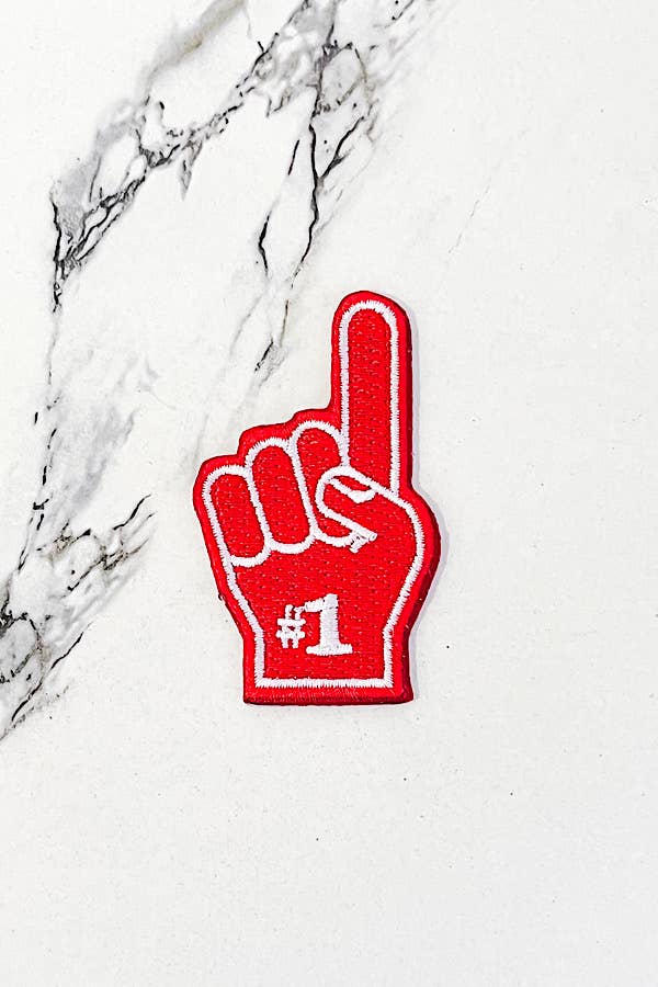 Red Foam Finger Embroidered Patch – Baxter Flowers and Gifts