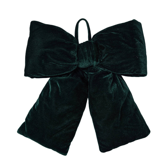 Oversized Green Velvet Bow Sculpture Christmas Decor