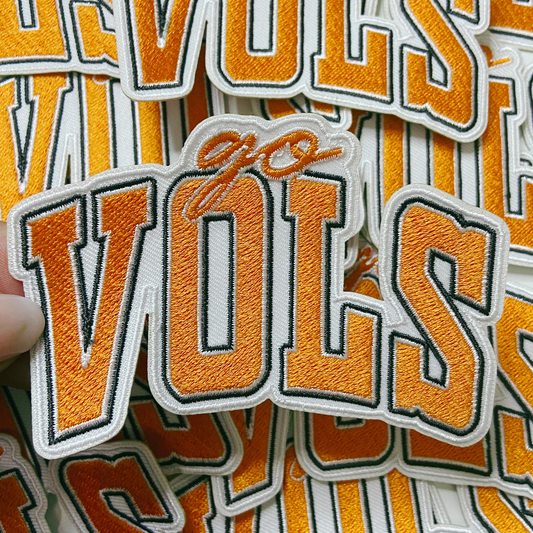 4" Go VOLS -  Embroidered Hat Patch