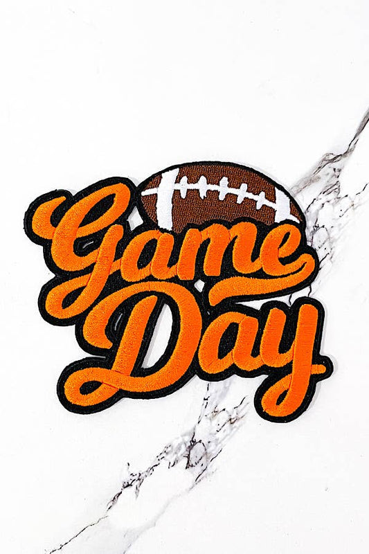 Orange Game Day Embroidered Patch
