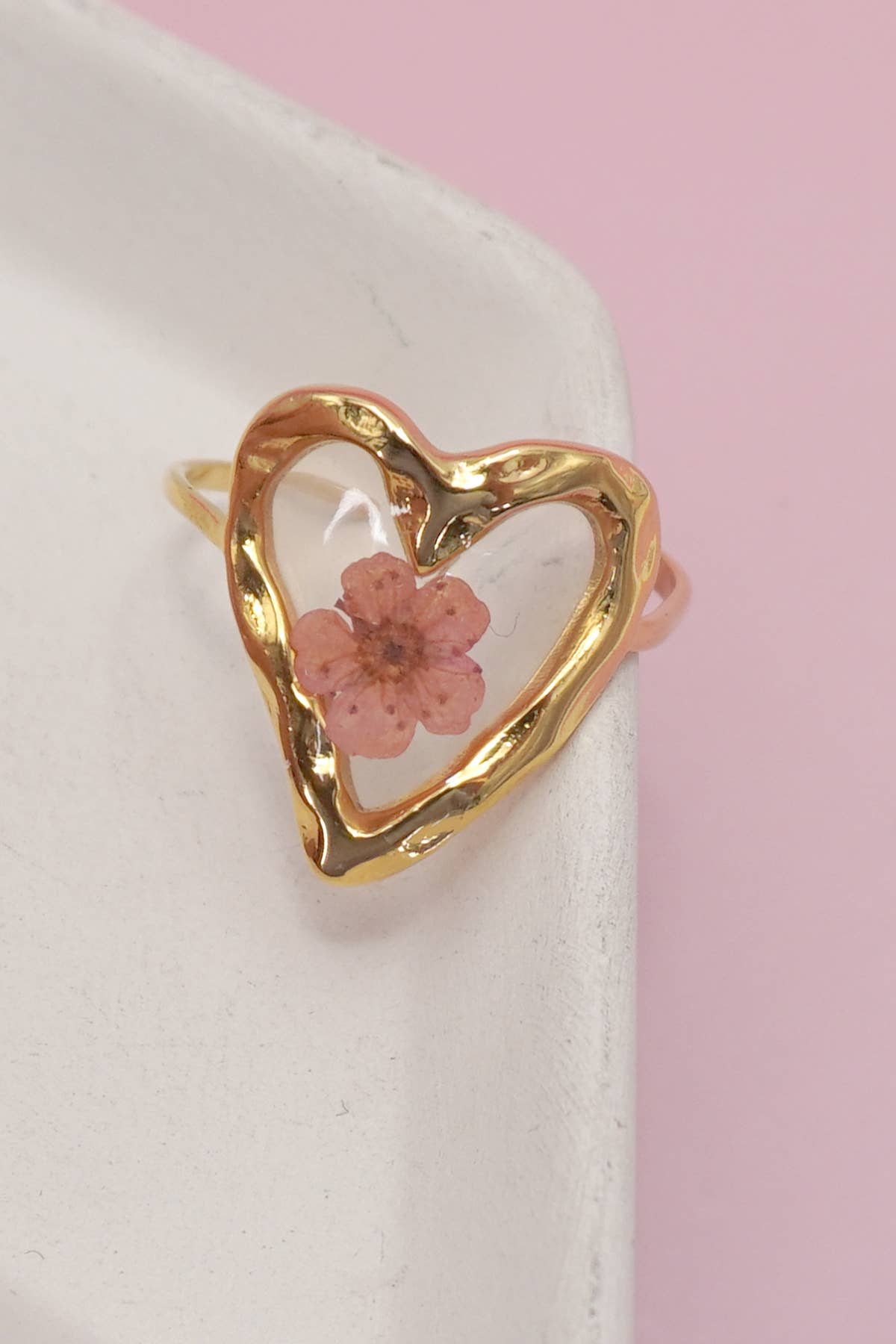 18K STAINLESS STEEL TARNISH FREE FLORAL RINGS