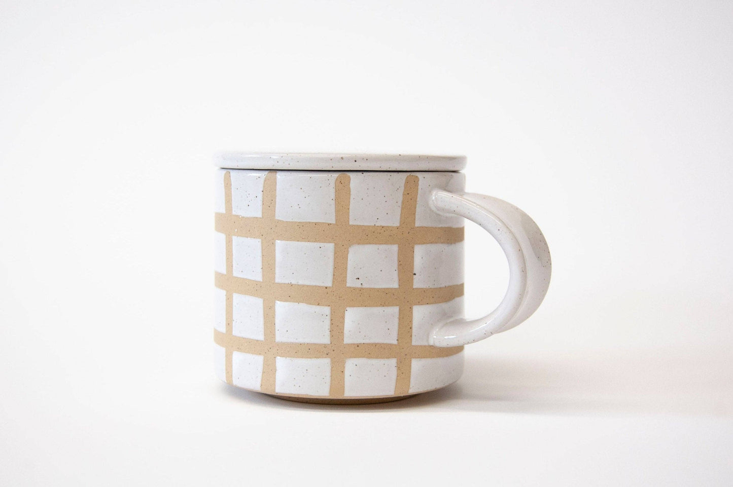 Speckle Grid Mug with Lid