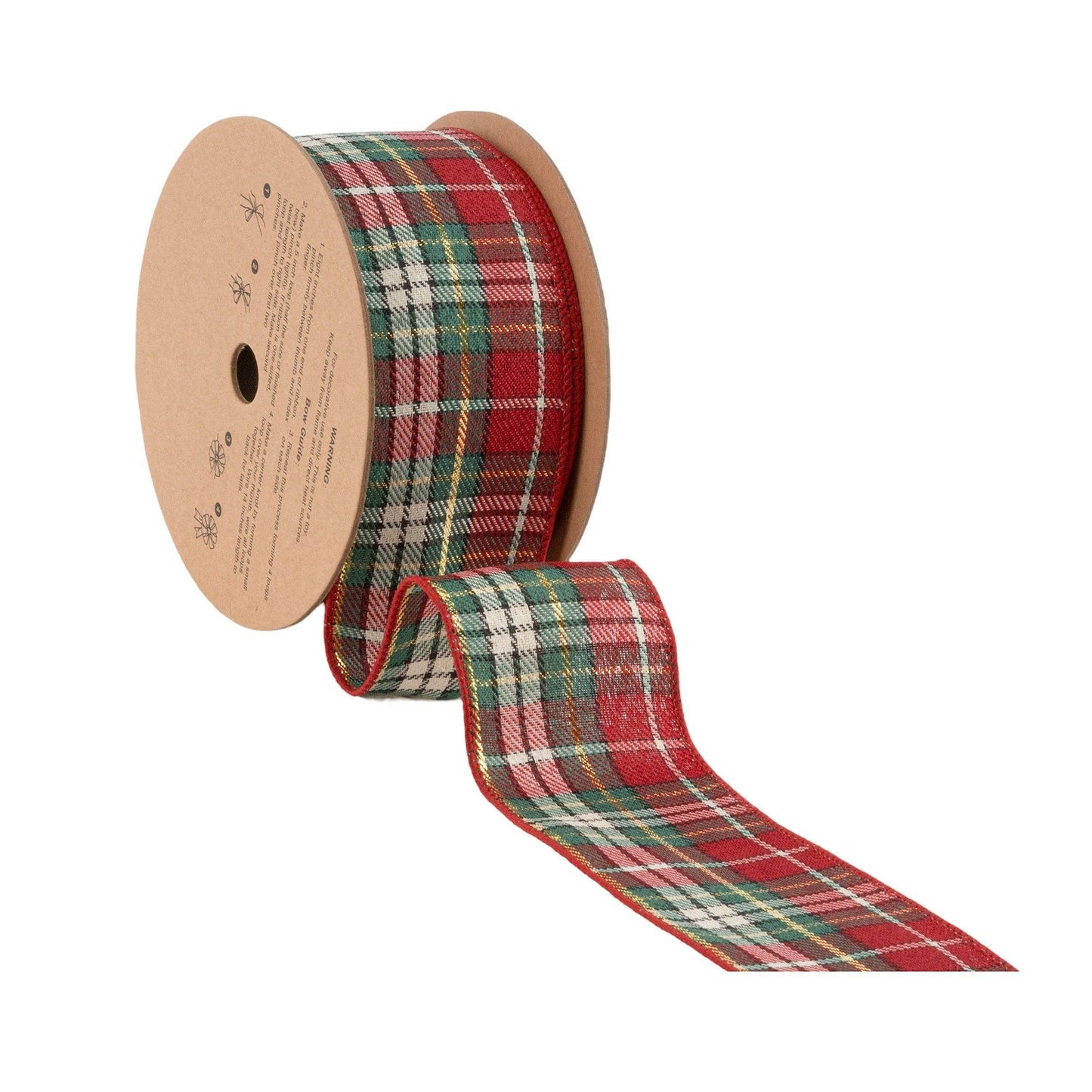 Wired Ribbon Traditional Plaid 10 Yard Roll