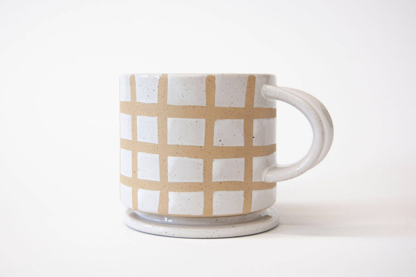Speckle Grid Mug with Lid