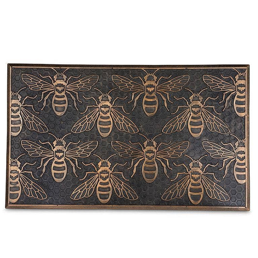 Bee Grid Doormat-Copper-18x30"L