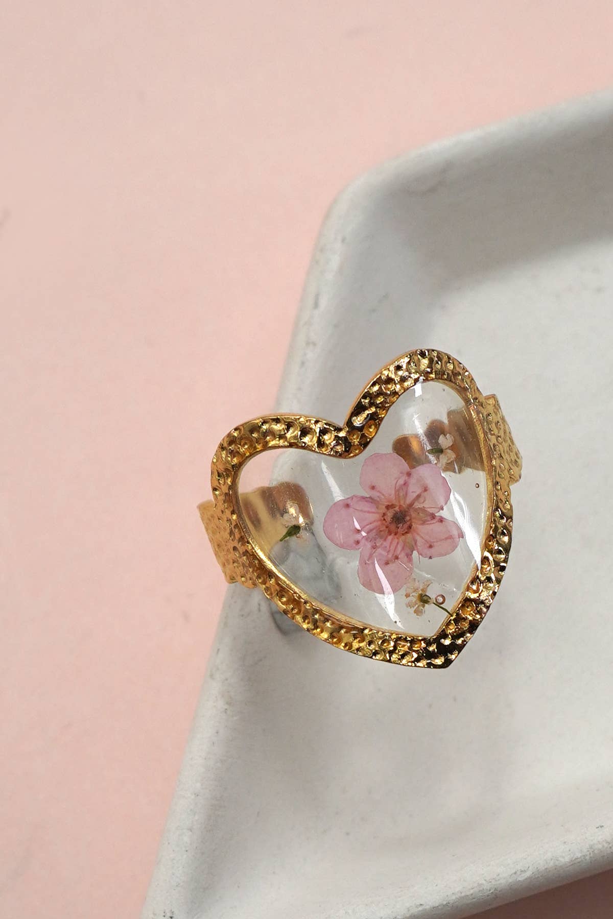 18K STAINLESS STEEL TARNISH FREE FLORAL RINGS