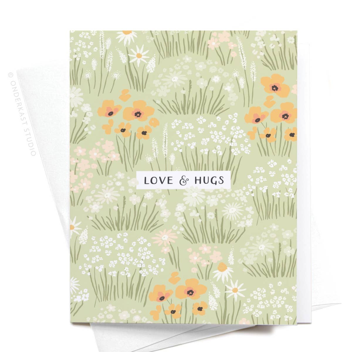 Love & Hugs Floral Greeting Card
