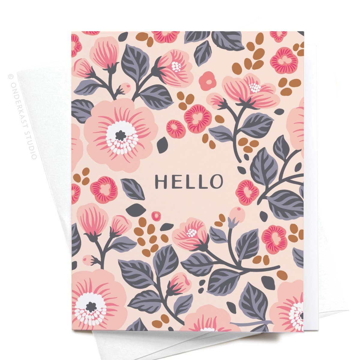 Floral Hello Greeting Card