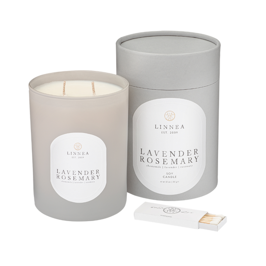 Linnea two-wick candle Lavender rosemary