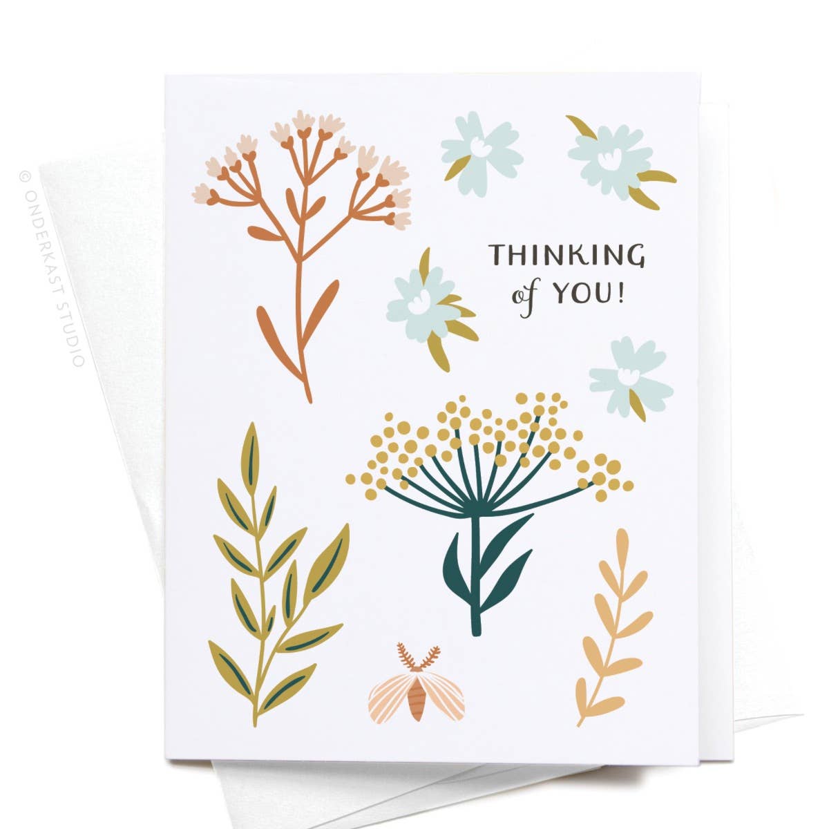 Thinking of You Soft Florals Greeting Card