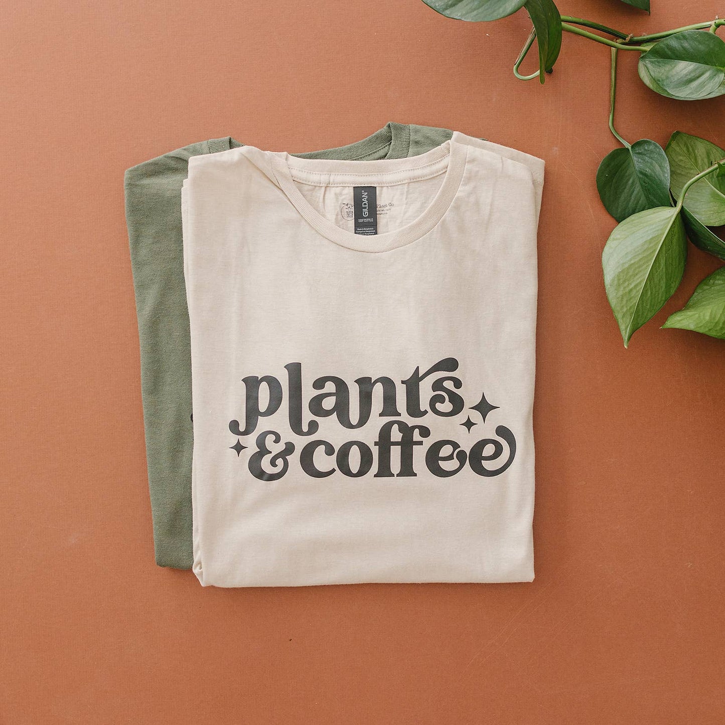 Plants & Coffee | Graphic Tee | Gifts for Plant Lovers, Large